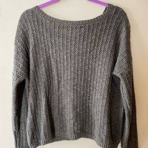 Army green cross cross Hollister sweater